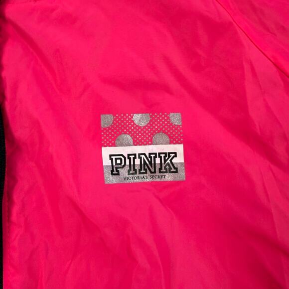 Victoria's Secret PINK Anorak Jacket M Hooded Windbreaker Coat 1/2 Zip - Picture 4 of 11